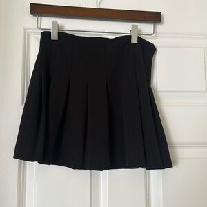Zara pleated black mini skirt